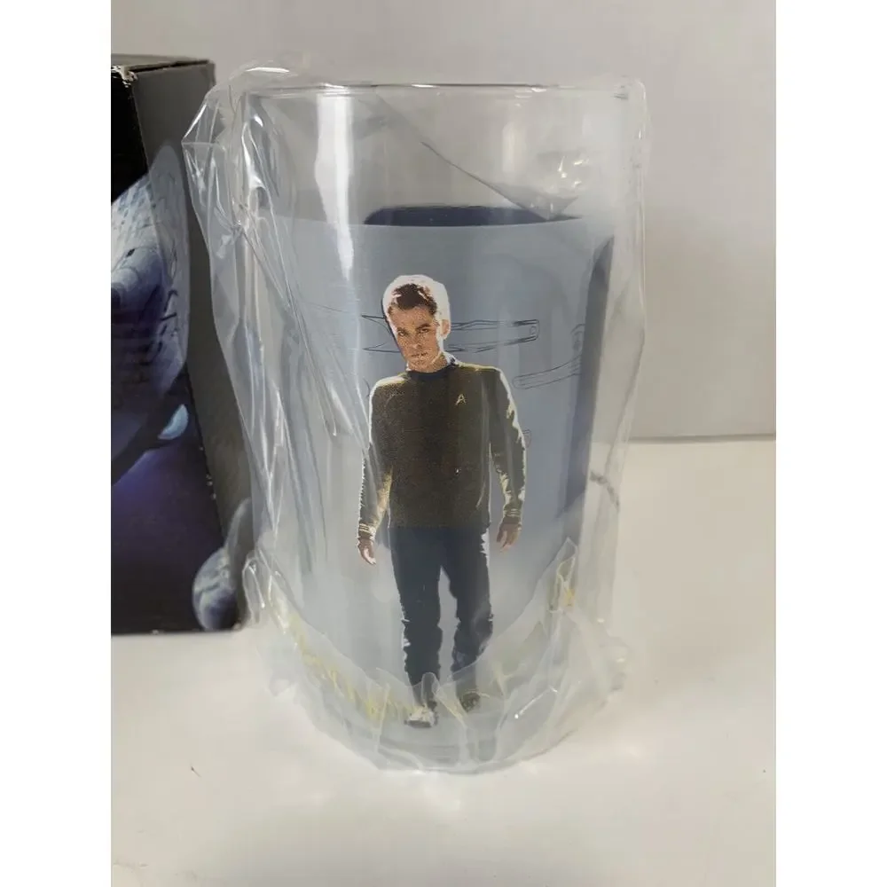 RARE Burger King STAR TREK GLASS (LOT of2) NEW - KIRK‎ in Box 2008 & SPOCK 2008